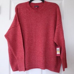 Vince Camuto | Pink Sprinkle Inside Out Seam Crewneck Sweater